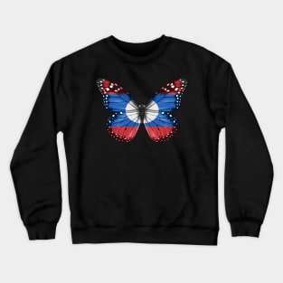 Lao Flag  Butterfly - Gift for Lao From Laos Crewneck Sweatshirt